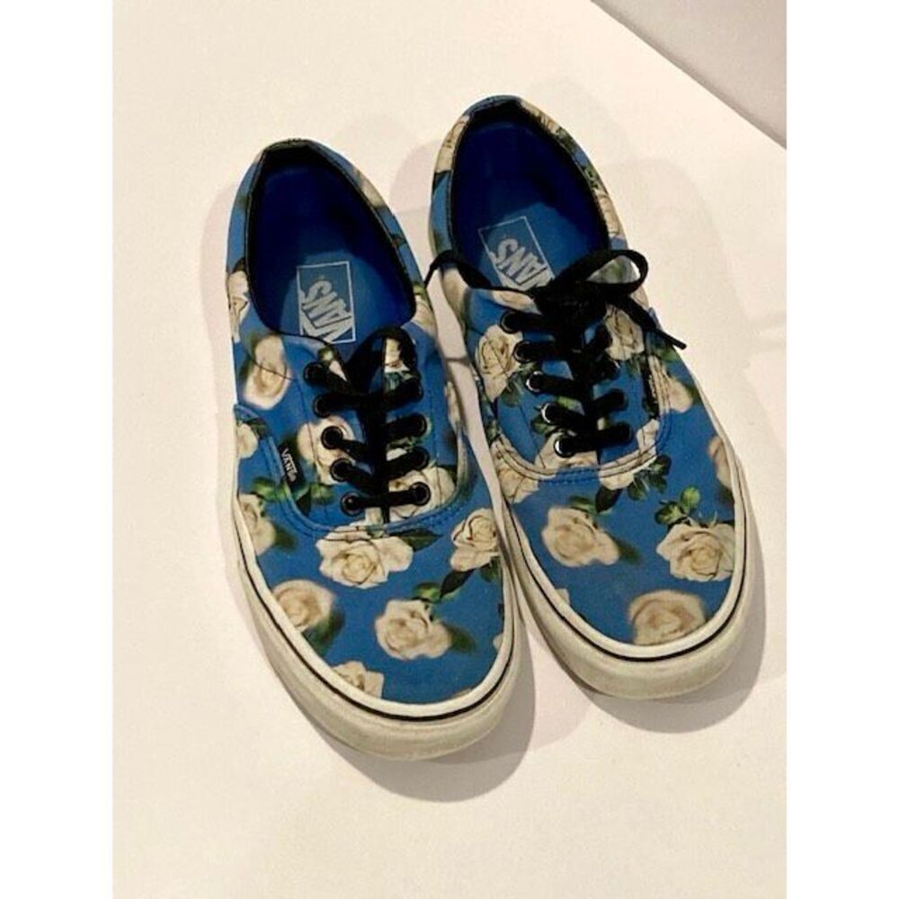 VANS Era Romantic Floral Shoes Sneakers Lapis Blue Women’s Sz 11.5, Men’s Sz 10